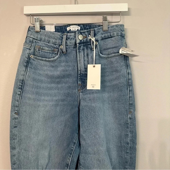 Good American Good Boy Vintage Inspired Distressed Jeans Size 2, 26 NWT - Picture 3 of 13